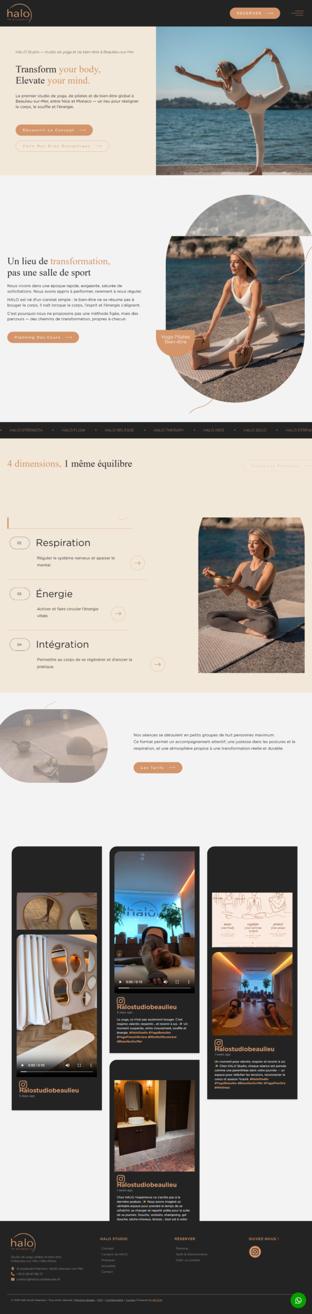 Halo Studio — site internet créé par ISWEB Agency